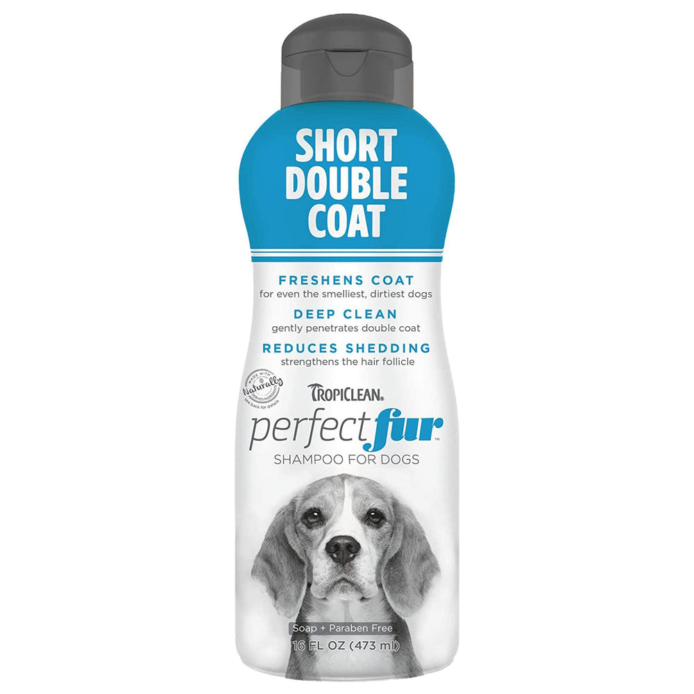TropiClean - PerfectFur Short Double Coat Shampoo for Dogs, 16oz -