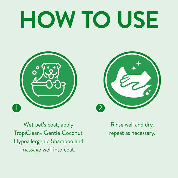 TropiClean - Hypoallergnic Shampoo Gentle Coconut for Pets/Puppy - PetStore.ae