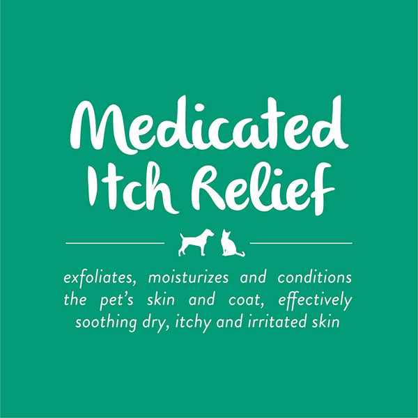 TropiClean - Medicated Itch Relief Shampoo for Pets Oatmeal & Tea Tree 355ml - PetStore.ae