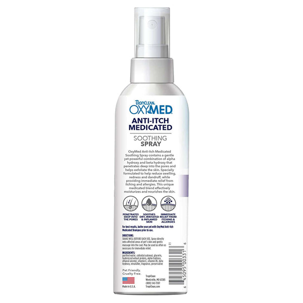 Tropiclean - Oxy-Med Itch Relief Spray 8oz - PetStore.ae