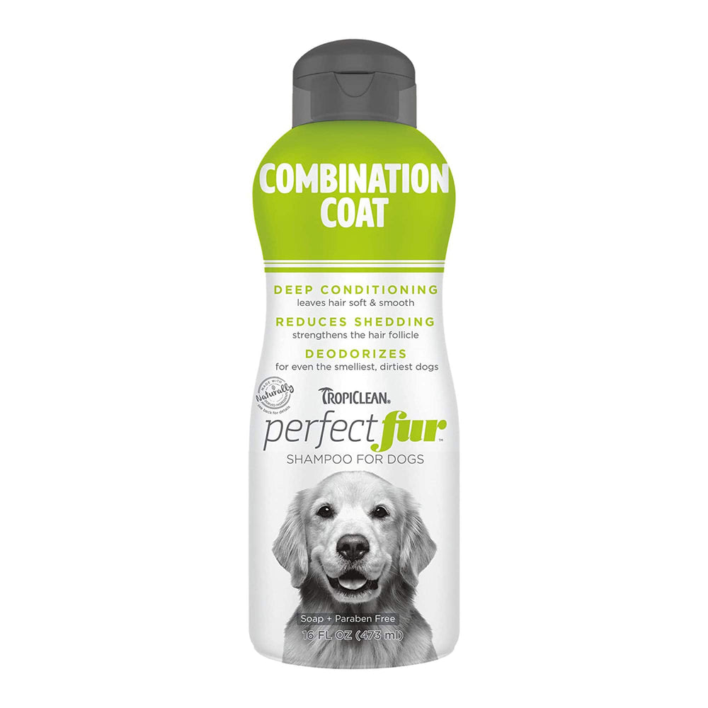 TropiClean - PerfectFur Combination Coat Shampoo for Dogs, 16oz