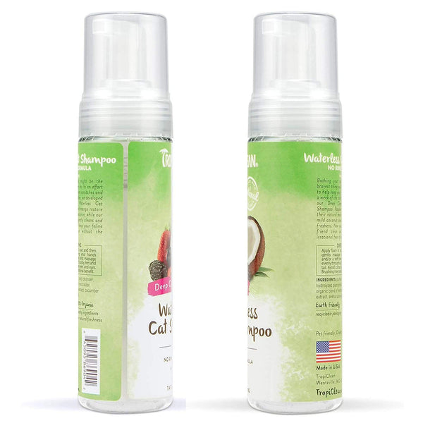 TropiClean - Waterless Shampoos Berry and coconut for Cats 220ml - PetStore.ae