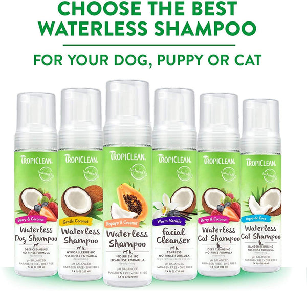 TropiClean - Waterless Shampoos Berry and coconut for Cats 220ml - PetStore.ae