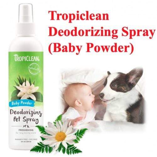 TropiClean - Baby Powder Deodorising Pet Spray for Dogs & Cats 236 ml - PetStore.ae