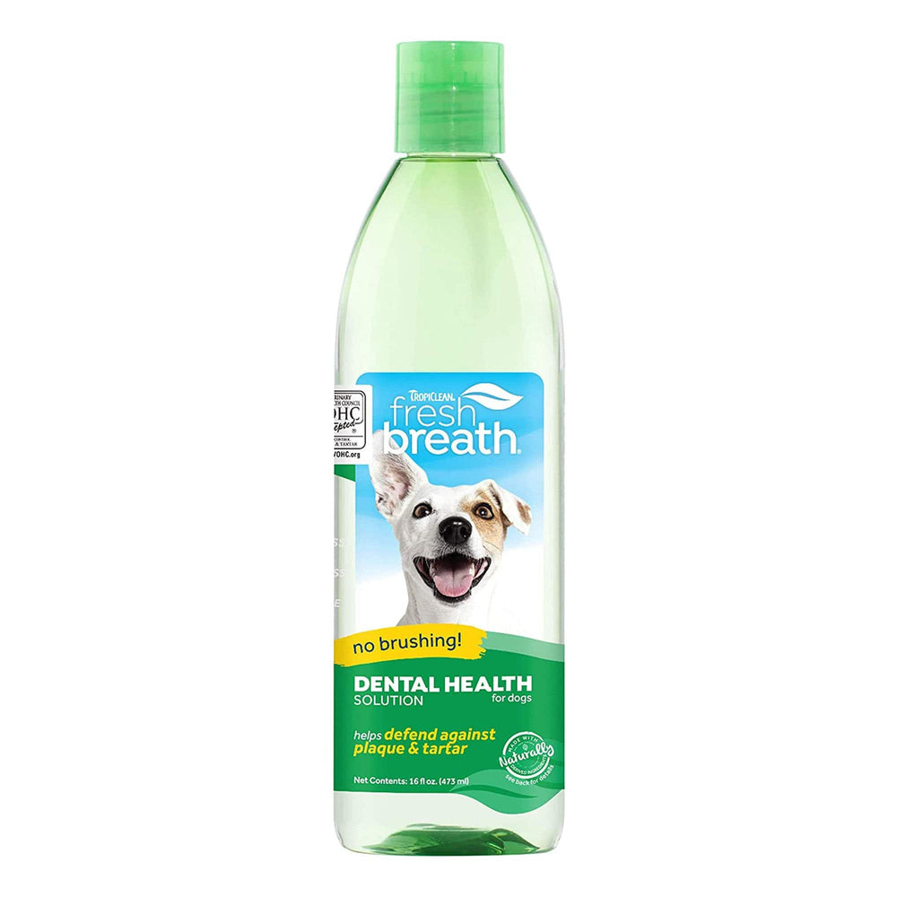 TropiClean - Fresh Breath Plaque Remover Pet Water Additive, 16 Oz