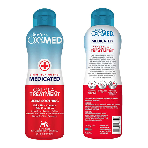 TropiClean - OxyMed Medicated Oatmeal Treatment 592ml - PetStore.ae