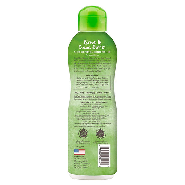 TropiClean - Shed Control Conditioner lime and cocobutter 12oz - PetStore.ae