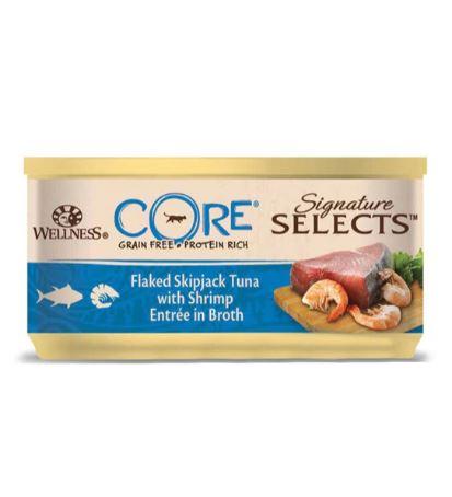 Wellness - CORE Signature Selects Flaked Skipjack Tuna with Shrimp Entree in Broth for Cat - PetStore.ae