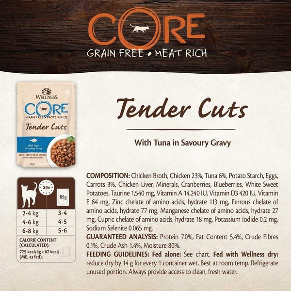 Wellness CORE - Tender Cuts with Tuna in Gravy - PetStore.ae