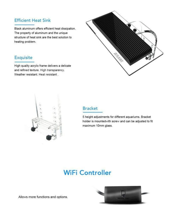 ZA1201 WiFi Aquarium LED Light - Zetlight - PetStore.ae
