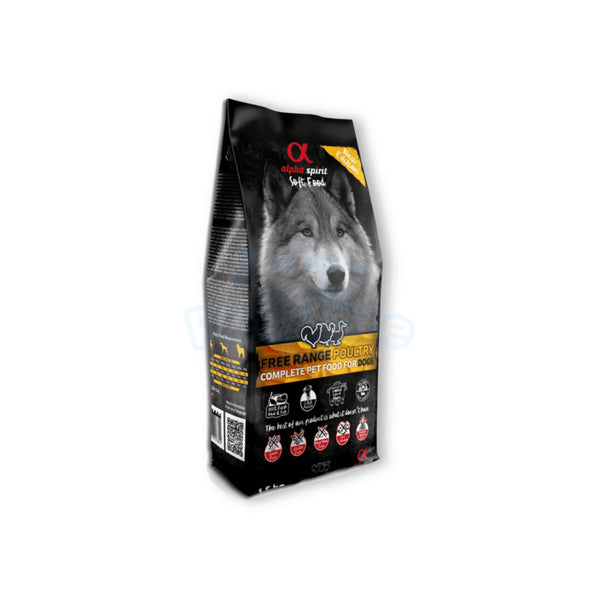 Alpha Spirit Non-prescription Dog Food / Semi Wet Food for Dogs 1.5 kg Bag Alpha Spirit Semi-Moist Free-Range Poultry Complete Dog Food (1.5kg & 9kg)