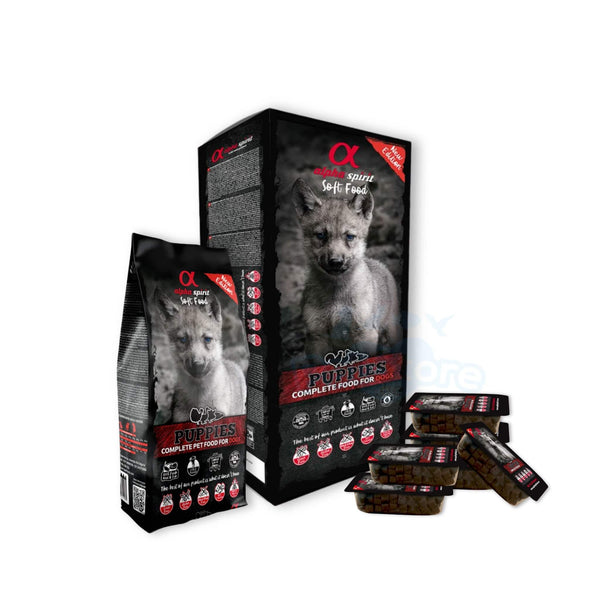 Alpha Spirit Non-prescription Dog Food / Semi Wet Food for Dogs Alpha Spirit Semi-Moist Complete Dog Food for Puppies | 1.5kg Bag & 9kg Box