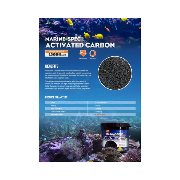 Aqua Clean Aquarium Accessories / Aquarium Biomedia Aqua Clean Marine-Spec Activated Carbon 500ml – Ultra-Low Phosphate Carbon for Reef Aquariums