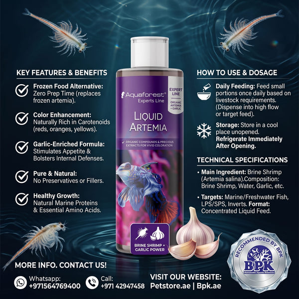 Aquaforest Additives & Supplements Aquaforest Liquid Artemia – Concentrated Brine Shrimp & Garlic Liquid Food