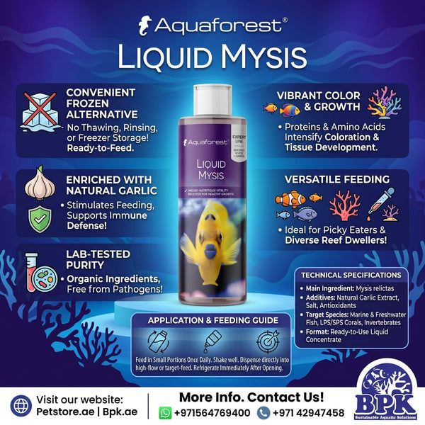 Aquaforest Additives & Supplements Aquaforest Liquid Mysis – Mysis Relicta & Garlic Liquid Coral & Fish Food