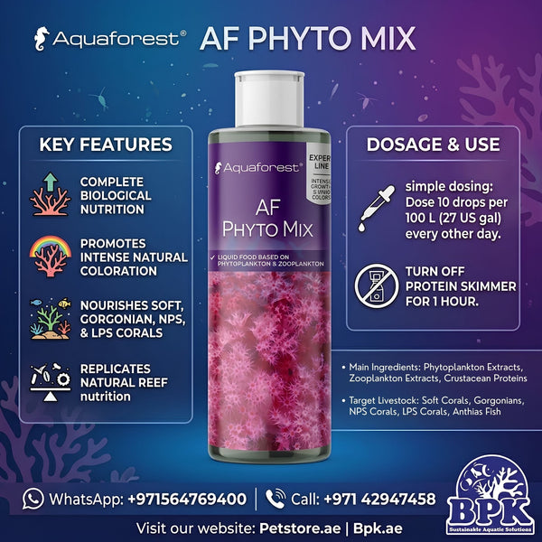 Aquaforest Additives & Supplements Aquaforest Phyto Mix – Liquid Phytoplankton & Zooplankton Coral Food