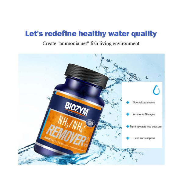 Biozym Additives & Supplements / Aquarium Water Treatments Biozym NH3/NH4+ Remover – Professional Ammonia Control Capsules (50 Tablets)