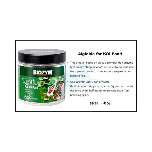 Biozym Aquarium Water Treatments / Fungal & Bacterial Treatments Biozym Algaecide for Koi Ponds