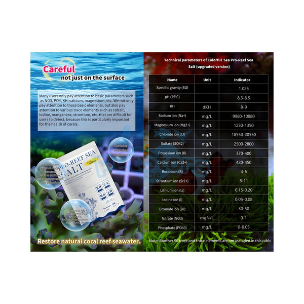 BPK Additives & Supplements / Aquarium Salt BPK Pro Reef Sea Salt – Upgraded Colorful Sea Formula (70+ Trace Elements)