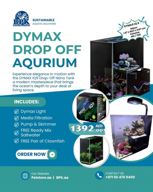 Dymax Aquatics / Aquarium Tanks DYMAX IQ9 Mini Drop Off Aquarium – Freshwater or Marine (DM697)