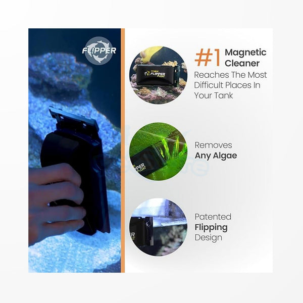 Flipper Aquarium Supplies / Glass Cleaning Material Flipper -  FLOAT 2 in 1 Magnetic Aquarium Algae Cleaner