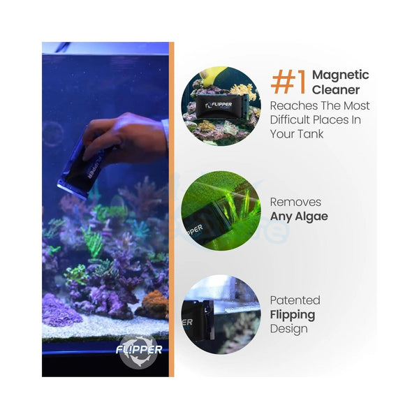 Flipper Aquarium Supplies / Glass Cleaning Material Flipper -  FLOAT 2 in 1 Magnetic Aquarium Algae Cleaner