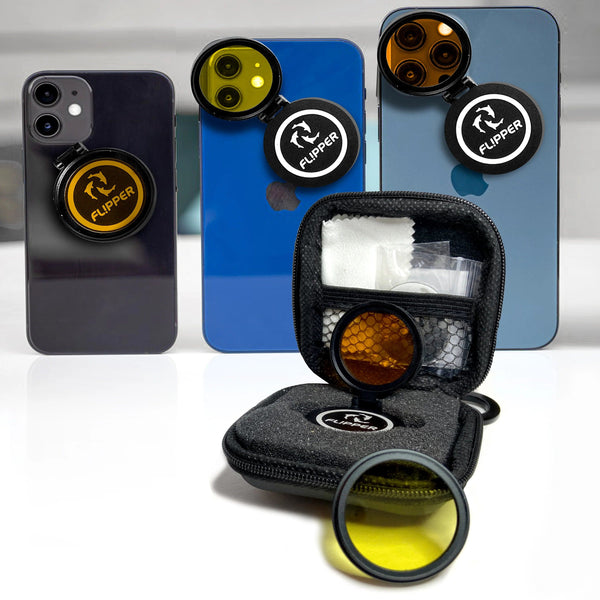 PetStore.ae Flipper Flip-Kick Phone Filter Aquarium Reef Lens with Orange and Yellow Lenses