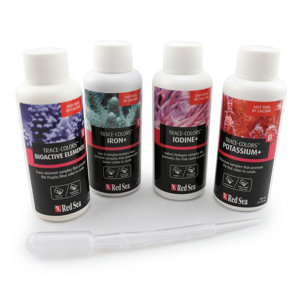 Red Sea Aquatics ABC Red Sea Trace-Colors A|B|C|D | Complete Coral Pigment Set