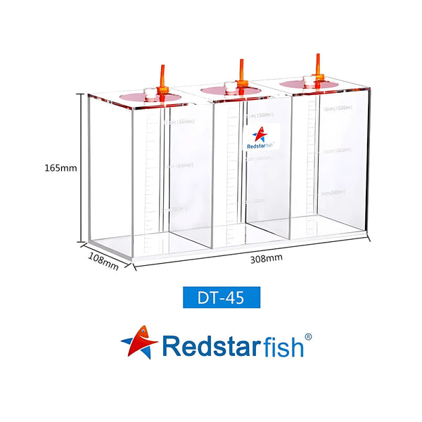 Red Starfish Aquarium Accessories / Dosing Containers DT 45 (L308 × W108 × H165mm) 3 × 1500 ml or 1.5L each Red Starfish Dosing Containers DT Series – Precision Liquid Storage for Aquariums