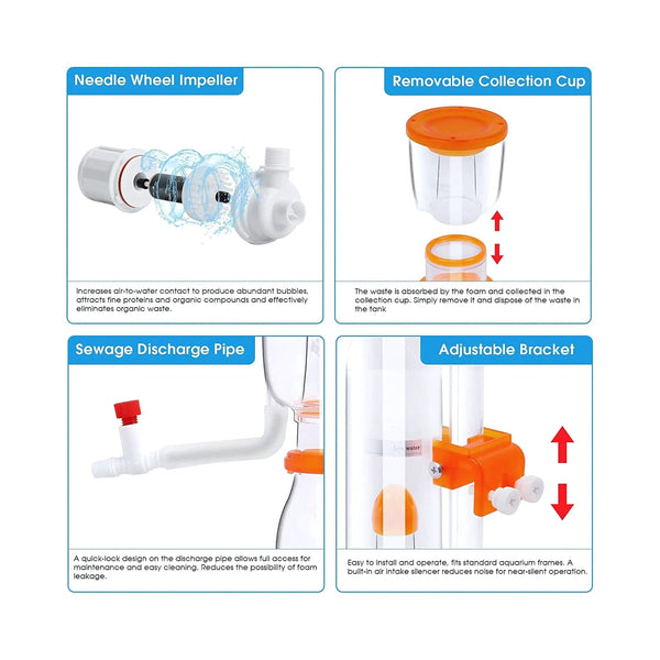 Red Starfish Aquarium Protein Skimmers RedStarfish SQ PRO Series Protein Skimmer – Compact Power for Nano & Small Reef Tanks
