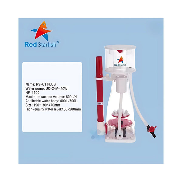 Red Starfish Aquarium Protein Skimmers RS-C1 PLUS: For 400–700L tanks Red Starfish RS-C PLUS Protein Skimmer Series – Advanced Filtration for Saltwater Aquariums