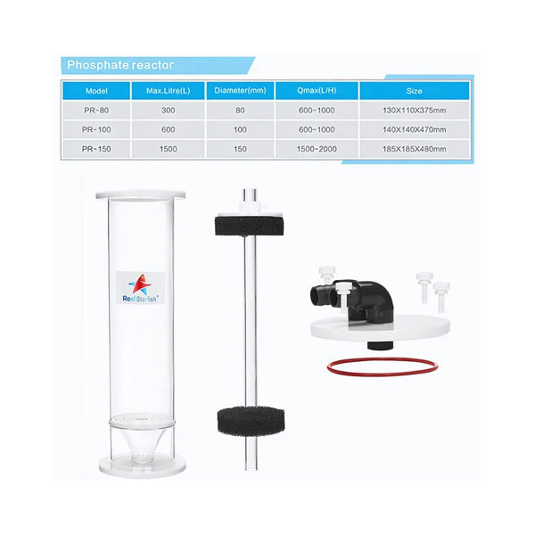 Red Starfish Aquarium Reactors Red Starfish PhosBan Reactors – PR-80, PR-100, PR-150