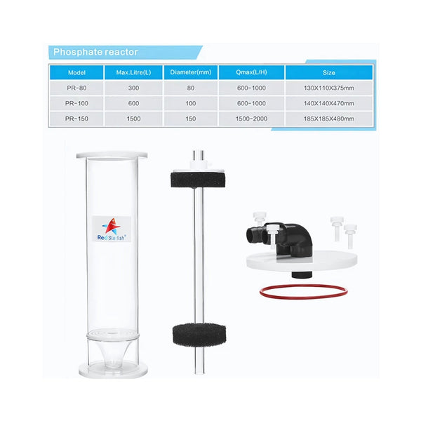 Red Starfish Aquarium Reactors Red Starfish PhosBan Reactors – PR-80, PR-100, PR-150