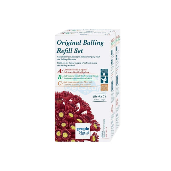 Tropic Marin Additives & Supplements Refill Set (6 x 5 L) Tropic Marin Original Balling Refill Set – Precision 3-Part Dosing