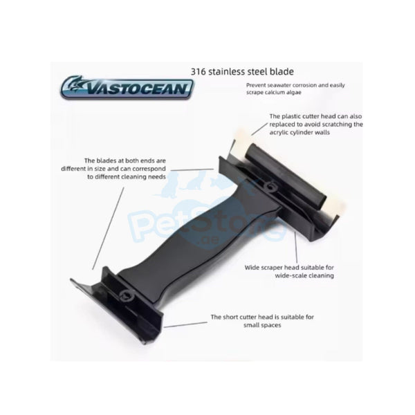 VASTOCEAN Aquarium Accessories / Algae Scrapers VASTOCEAN Care Magnet Algae Scraper – Slim Anti-Scratch Aquarium Cleaner