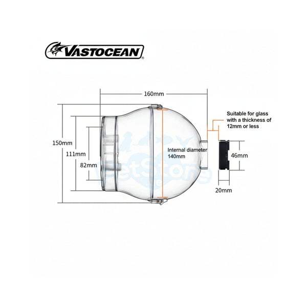 VASTOCEAN Aquarium Accessories / Aquarium Cleaner Tools VASTOCEAN Transparent Fish Catching Ball – Stress-Free Invisible Trap