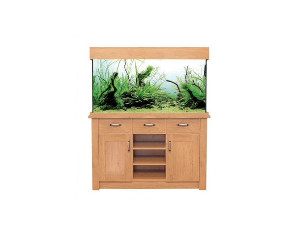 OakStyle 230 Aquarium + Cabinet (116 + 123W x 38 + 41D x 60 + 78H cm)- Aqua One - PetStore.ae