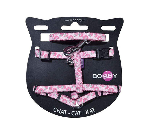 Confetti Cat Harness And Lead - Pink - Bobby - PetStore.ae
