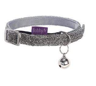 Disco Cat Collar - Silver - Bobby - PetStore.ae