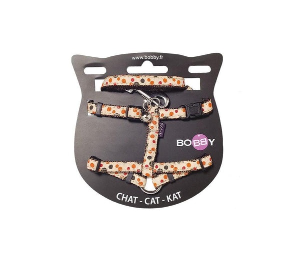 Doll Cat Harness And Lead - Orange - Bobby - PetStore.ae