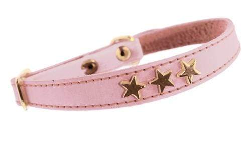 Etoiles Leather Cat Collar - Pink - Bobby - PetStore.ae