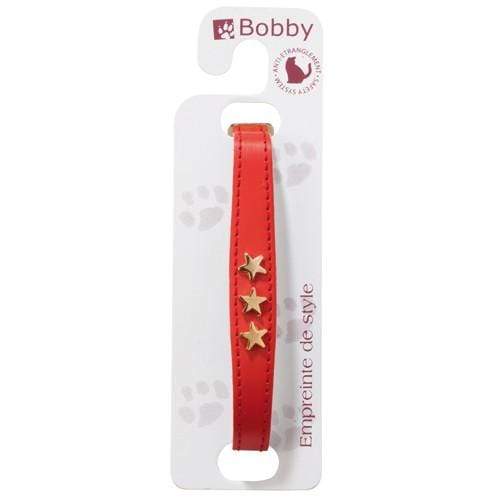 Etoiles Leather Cat Collar - Red - Bobby - PetStore.ae