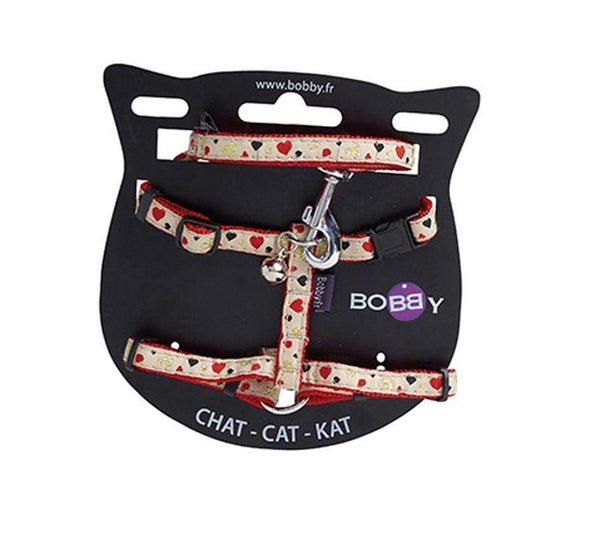 Lovely Cat Harness And Lead - Red - Bobby - PetStore.ae
