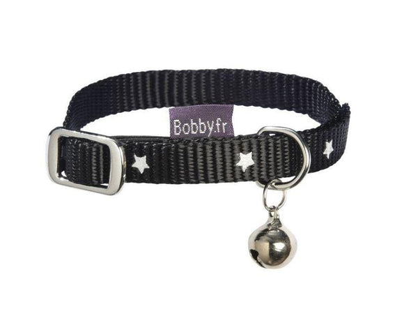 Midnight Cat Collar With Reflective Stars - Black - Bobby - PetStore.ae