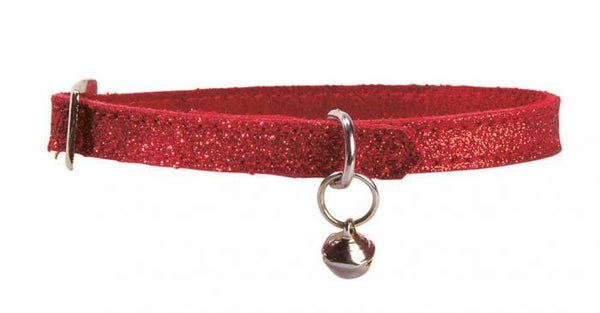 Paillete Cat Collar - Red - Bobby - PetStore.ae