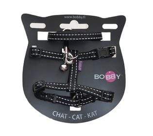 Safe Cat Harness And Lead - Black - Bobby - PetStore.ae