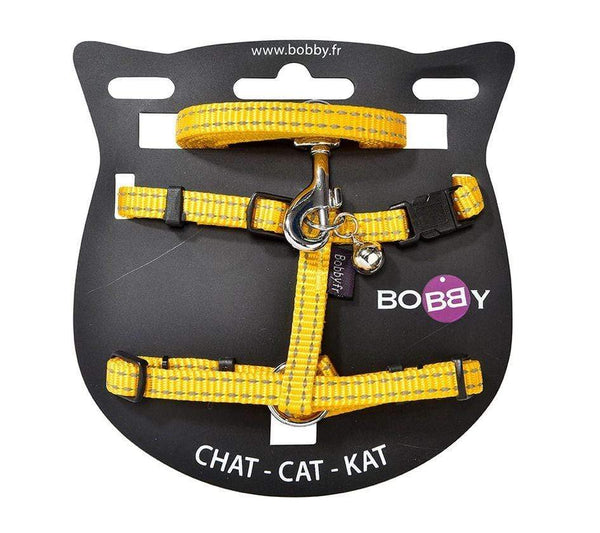 Safe Cat Harness And Lead - Yellow - Bobby - PetStore.ae