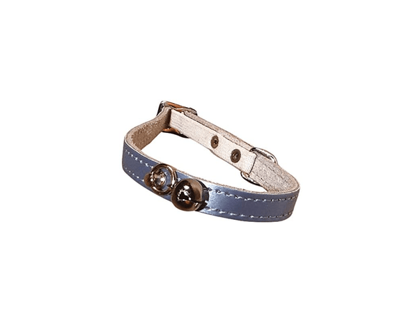 Irise Leather Cat Collar - Blue - Bobby - PetStore.ae