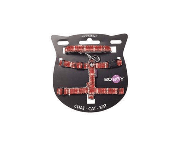Kilt Cat Harness And Lead - Red - Bobby - PetStore.ae