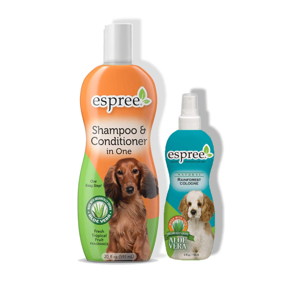 Espree Shampoo & Conditioner for Dog & Rainforest Colonge Bundle Pack